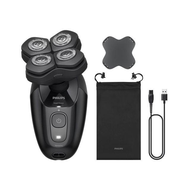 PHILIPS RASOIO TESTA BATTERIA 60MI HS5980/15 4 TESTE