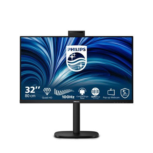 PHILIPS MONITOR 31,5 LED IPS QHD 16:9 4MS 350 CDM, PIVOT, USB-C HUB, WEBCAM, DP…