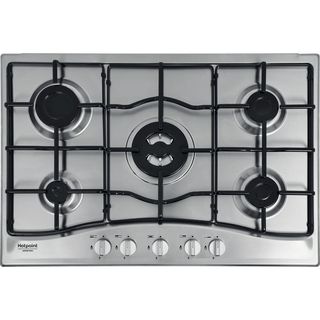 PIANO COTTURA A GAS HOTPOINT 75CM - GRIGLIE SMALTATE (PCN 752 T/IX/HAR)