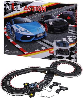 POLISTIL CHAMPION - Pista Elettrica con 2 Slot Car da Corsa in Scala POLIZIA 1:…