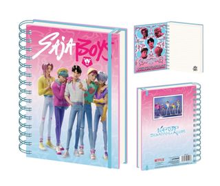 PREORDINE KPOP DEMON HUNTERS - NOTEBOOK SPIRALATO CON ELASTICO A5 A RIGHE *FINE…