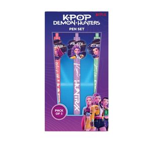 PREORDINE KPOP DEMON HUNTERS - SET 3 PENNE CON CLIP SAGOMATA * SETTEMBRE