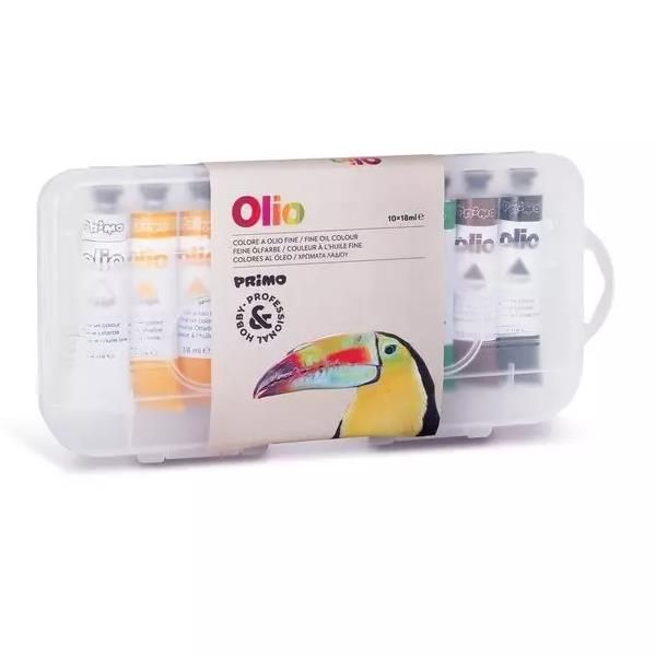 PRIMO COLORI AD OLIO TUBETTO DA 18 ML COLORI ASSORTITI CONF 10 Pz.