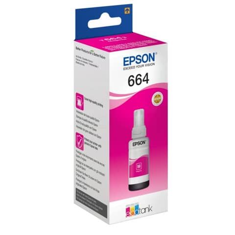 Epson T6643 - 70 ml - magenta - originale - ricarica inchiostro - per EcoTank E…
