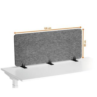 Pannello divisorio da scrivania EFFECT 120 pieghevole in feltro 1,2 m Durable