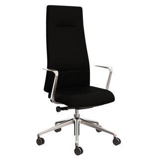 Poltrona direzionale c/bracc Bull BUA in ecopelle nero