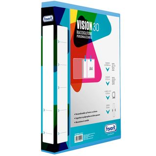 Raccoglitore personalizzabile Vision - 22 x 30 cm - 4 anelli a D 30 mm - dorso …