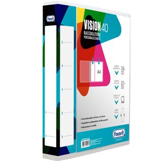 Raccoglitore personalizzabile Vision - 22 x 30 cm - 4 anelli a D 40 mm - dorso …