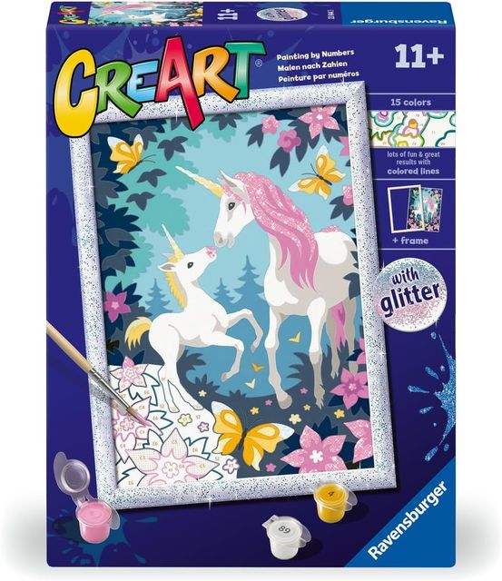 Ravensburger CreArt Serie D Classic - Unicorni glitter 23944