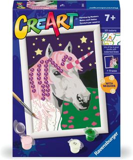Ravensburger CreArt Serie E Classic - Unicorno con brillanti 23816