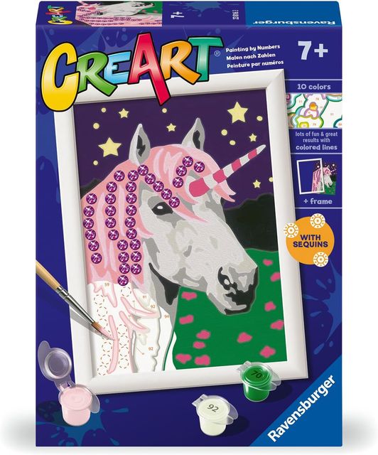 Ravensburger CreArt Serie E Classic - Unicorno con brillanti 23816