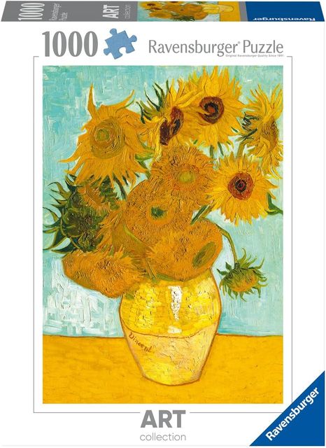 Ravensburger Puzzle 1000 PC Art Collection - Van Gogh: Vaso di girasoli 12000070