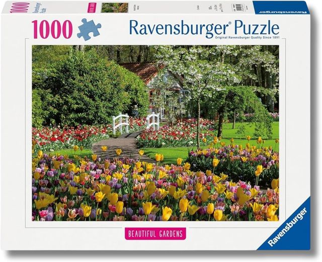 Ravensburger Puzzle 1000 PC Highlight: Beautiful Gardens - Parco Keukenhof, Pae…