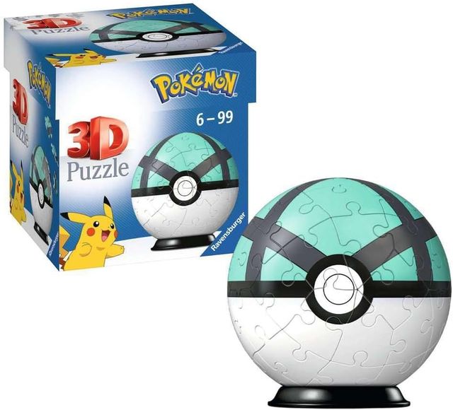 Ravensburger Puzzle 3D - Puzzleball 54 pc Pokémon Net Ball verde 11581