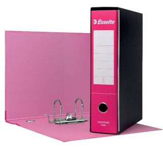 Registratore Essentials G75 - dorso 8 cm - protocollo 23 x 33 cm - fucsia - Ess…