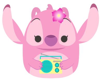 Rei Toys Squishmallows Disney Stitch Angel con stereo 25 cm SQ024000