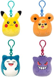 Rei Toys Squishmallows Personaggi Clip on Pokemon 10 cm in CDU ASSORTITO SQ0229…