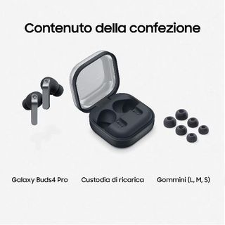 SAMSUNG R640 GALAXY BUDS4 PRO AURICOLARI BLUETOOTH 6.1 TWS CORPO IN METALLO ALT…