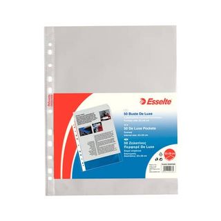 Esselte De Luxe - Busta trasparente - per A4, 220 x 300 mm - trasparente (pacch…