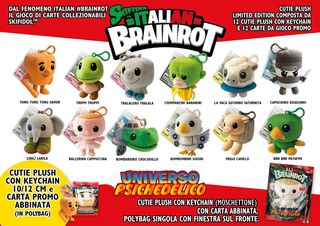 SKIFIDOL - ITALIAN BRAINROT PELUCHE PORTACHIAVI 10/12CM IN POLYBAG