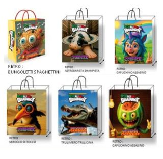 SKIFIDOL - ITALIAN BRAINROT TCG - SACCHETTI REGALI ASSORTITO MEDIO 23X10X25 CM