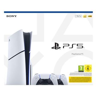 SONY PS5 CONSOLE 1TB STANDARD SLIM WHITE BUNDLE + 2 CONTROLLER WIRELESS DUALSEN…
