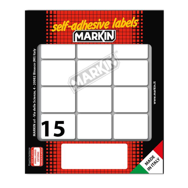 Etichette adesive - in carta - permanenti - 37 x 27 mm - 15 et/fg - 10 fogli - …