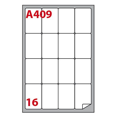 Etichette adesive A/409 - in carta - permanenti - 47,7 x 70 mm - 16 et/fg - 100…