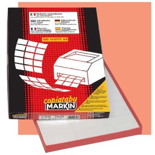 Etichette adesive A/463 - in carta - permanenti - diametro CD 117,5 mm - foro 4…