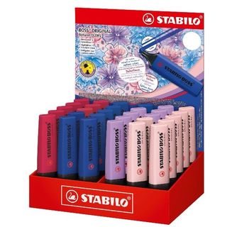 STABILO BOSS WILDFLOWERS ESPOSITORE EVIDENZIATORE PUNTA A SCALPELLO 2/5 mm COLO…