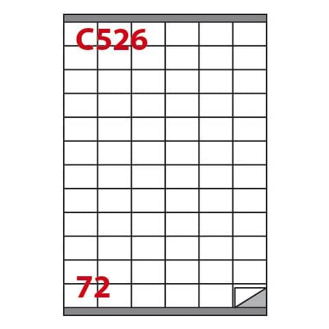 Etichette adesive C/526 - in carta - permanenti - 35 x 23,5 mm - 72 et/fg - 100…