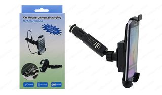 SUPPORTO SMARTPHONE 5.8" STAND ACCENDISIGARI CON 2 USB 2A