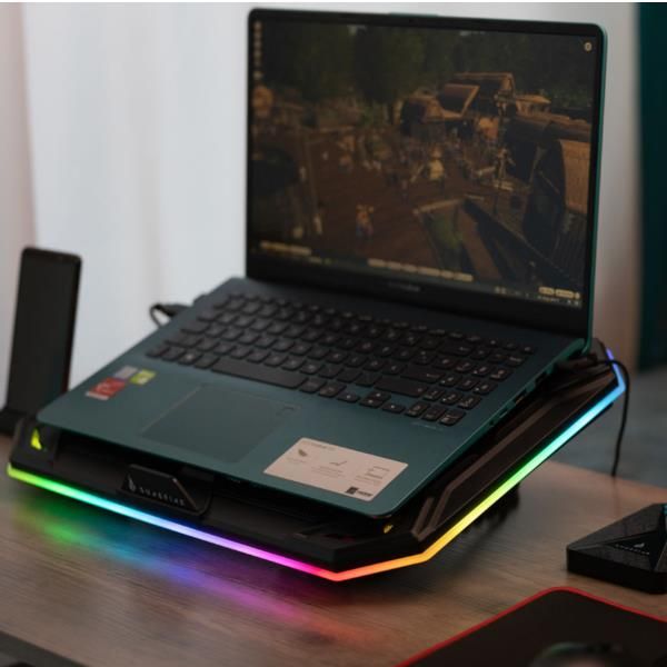 SUREFIRE BORA X1 GAMING COOLING PAD RAFFREDDATORE PER NOTEBOOK FINO A 17" ILLUM…