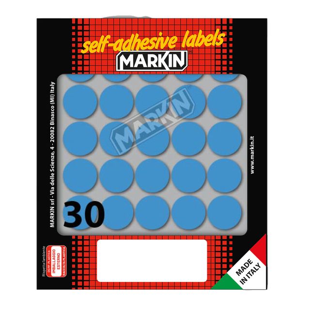 Etichette adesive tonde - in carta - permanenti - diametro 22 mm - 30 et/fg - 1…