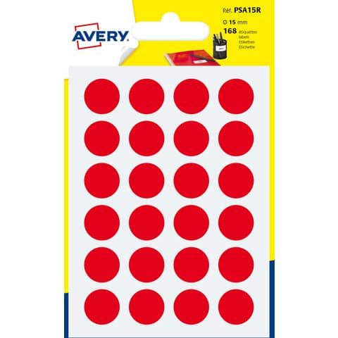 Etichette adesive tonde PSA - in carta - permanenti - diametro 15 mm - 24 et/fg…
