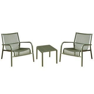 Set da giardino Bamby con poltrone e tavolino verde Verdelook