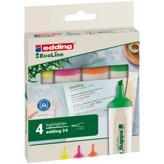 Evidenziatore 24 EcoLine - punta scalpello - da 2 a 5 mm - colori assortiti - E…