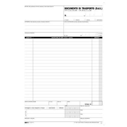 Staples - Modulo di trasporto - 50 fogli - 230 x 150 mm - duplicato - senza car…