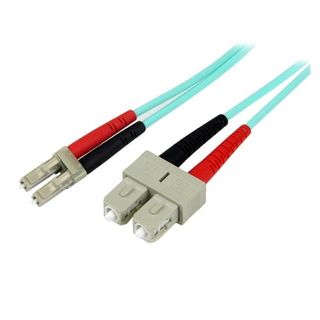 StarTech.com 1m Fiber Optic Cable - 10 Gb Aqua - Multimode Duplex 50/125 - LSZH…