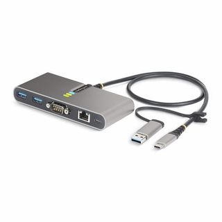 StarTech.com 2-Port USB-C/USB-A Hub with GbE and RS232 Serial, 2x USB-A - Hub -…