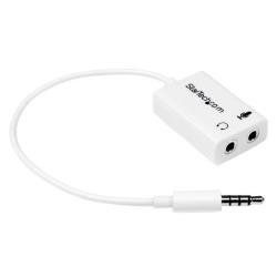 StarTech.com Adattatore auricolare / cuffie da 4 posizioni da 3,5 mm a 2 da 3 p…