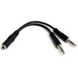 StarTech.com Adattatore splitter cuffie a 4 pin da 3,5 mm a 2x 3,5 mm a 3 pin -…