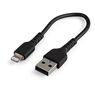 StarTech.com Cavo da USB-A a Lightning da 15cm nero - Cavo in fibra aramidica d…