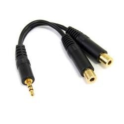 StarTech.com Cavo splitter stereo 15 cm - 3,5 mm maschio a 2 connettori femmina…