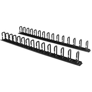StarTech.com Pannelli di gestione cavi verticale per server rack con ganci ad a…