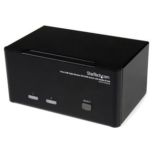 StarTech.com Switch KVM DVI USB per monitor triplo a 2 porte con audio e hub US…