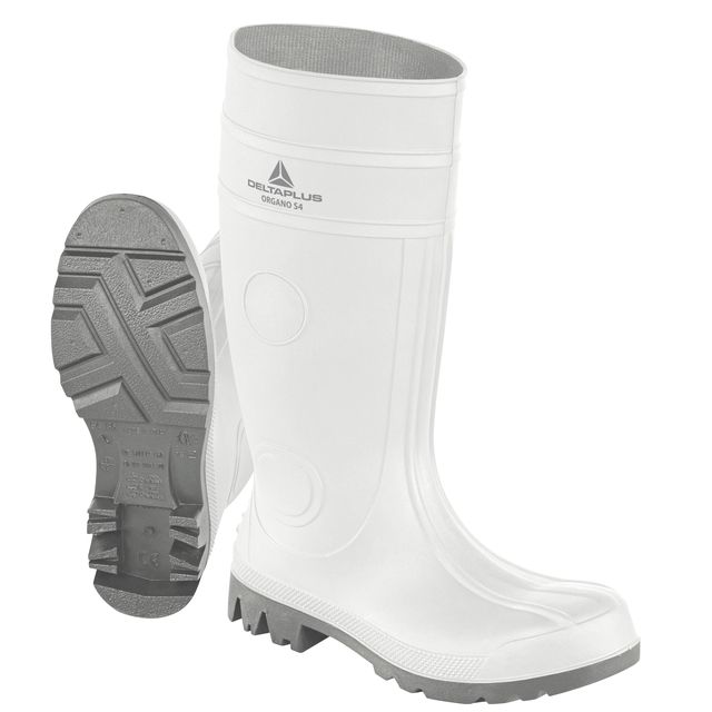 Stivali di sicurezza in PVC Delta Plus ORGANO S4 bianco-grigio - misura 39 - OR…