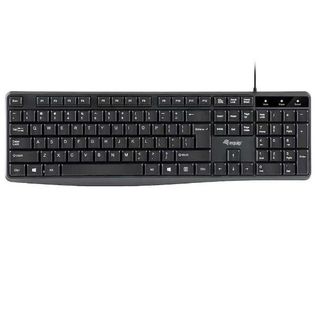 TASTIERA USB 105 TASTI BK CAVO 1,35MT
