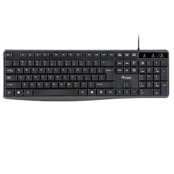 TASTIERA USB 105 TASTI BK CAVO 1,35MT