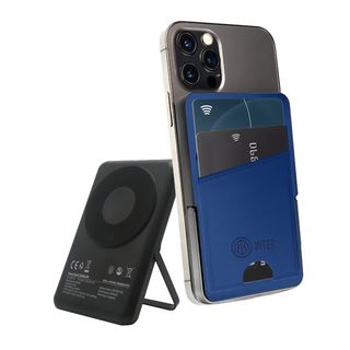 TECHMADE POWERBANK WIRELESS 5000 MAH CON PORTACARTE INTER BLUE